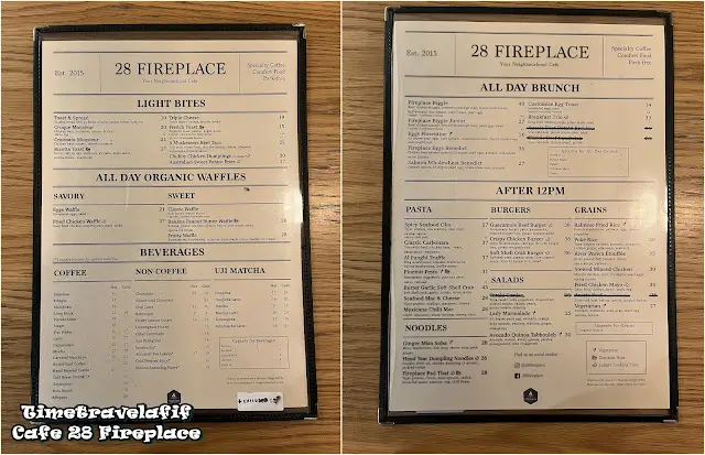 menu 28 fireplace